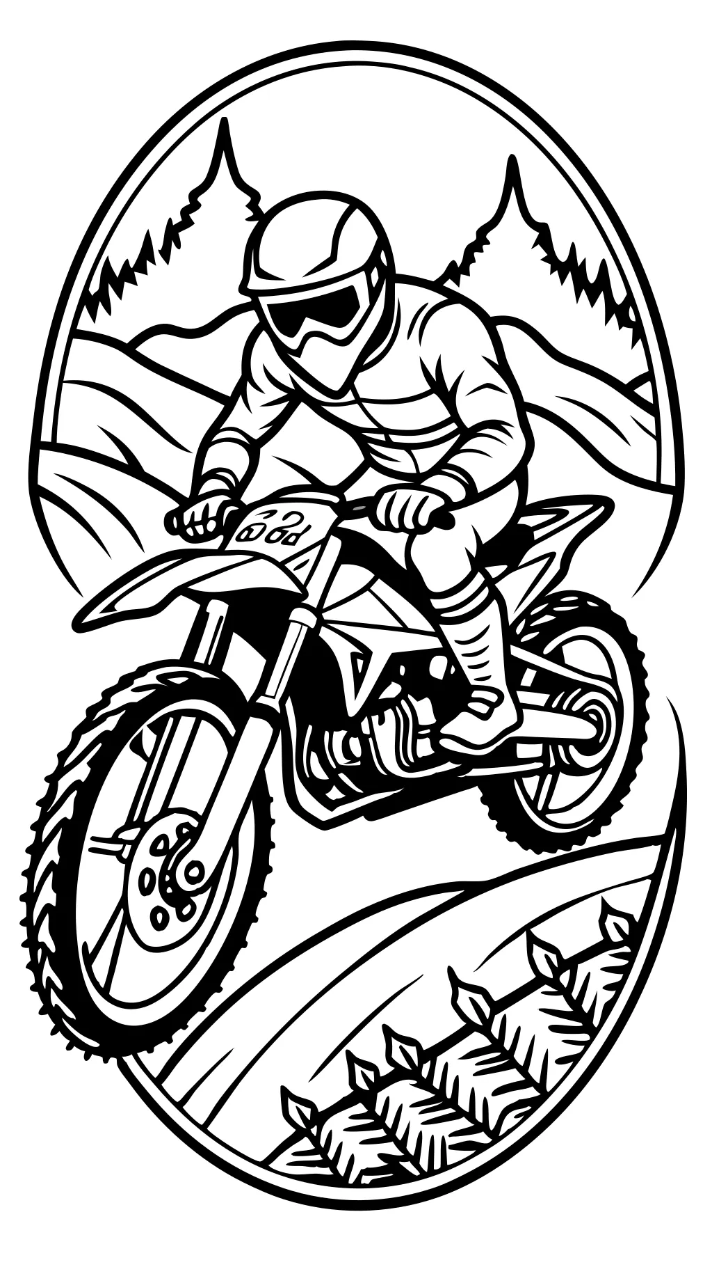 dirt biking coloring pages